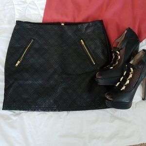 Express Vegan Leather Mini Skirt